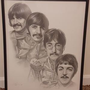 The Beatles Sergeant Pepper's custom drawn portrait